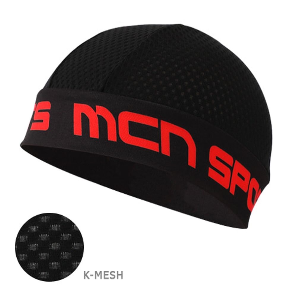엠씨엔 MCN 매쉬 스컬캡 블랙 레드 자외선차단 쿨링 스포츠
