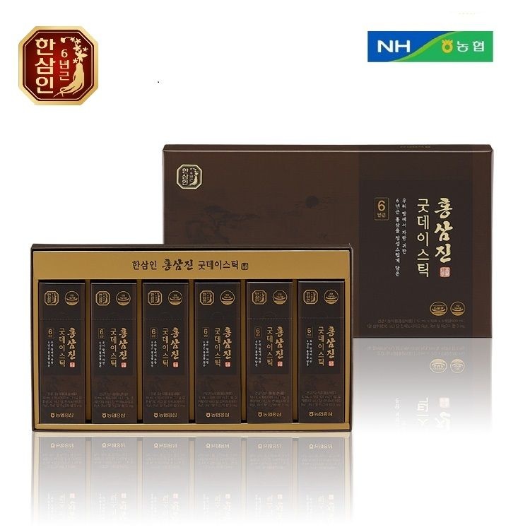 농협 홍삼 한삼인 홍삼진 굿데이 홍삼스틱 홍삼선물세트 (10mL60포) (1/2/4세트 택1)