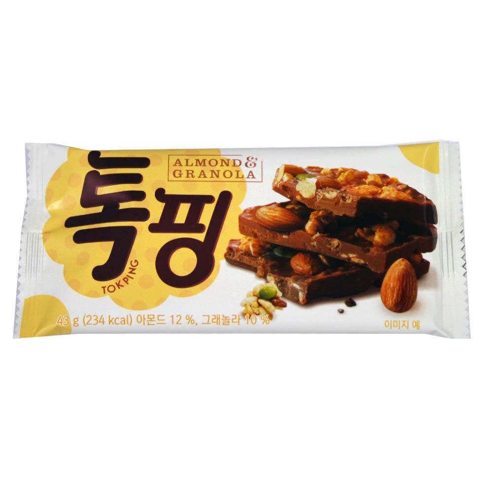 [오늘출발] 오리온 톡핑 아몬드&그래놀라 43g