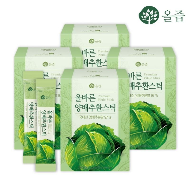 올즙 올바른 양배추환스틱 30포 x 4세트+쇼핑백