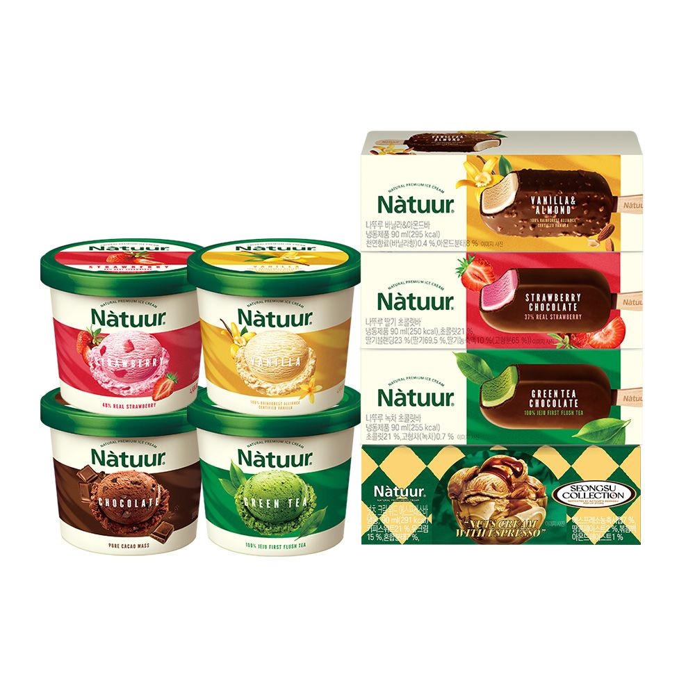 나뚜루 컵/바 아이스크림 8종 12개 골라담기