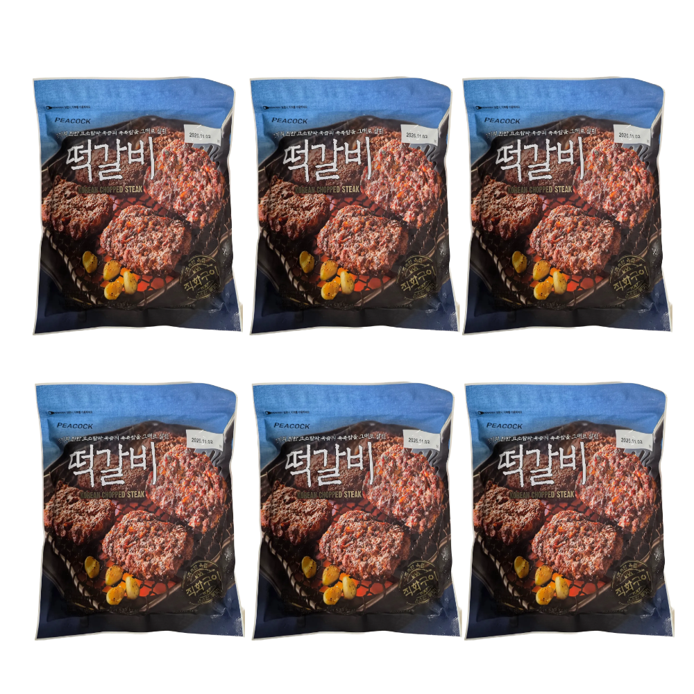 피코크 떡갈비 450g, 6팩