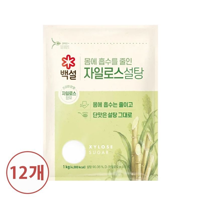 CJ제일제당 [CJ]백설 하얀 자일로스설탕 1kg X 12개