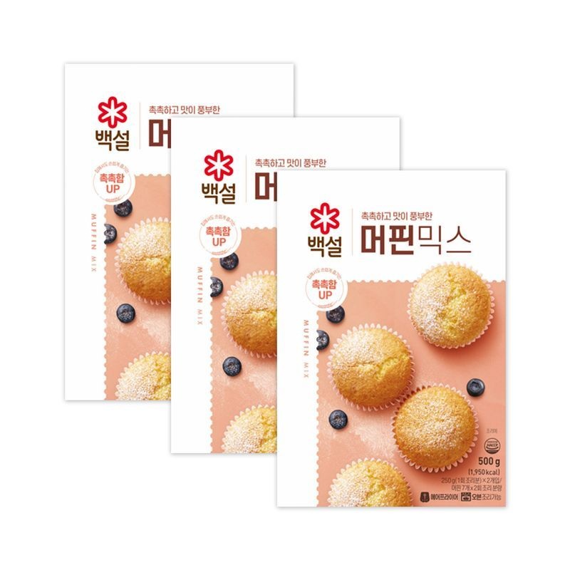 CJ제일제당 [CJ] 백설 오븐용머핀믹스 500g x3개