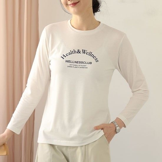 웰리스 레터링 티셔츠 /여성 프린팅 데일리 UTS102