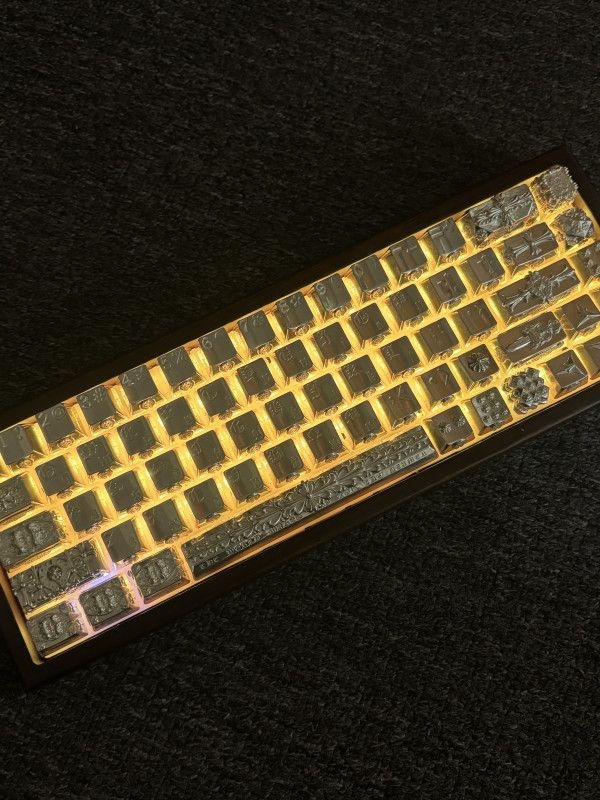 [해외] 기계식 교체용 키보드교체 예쁜 골드키보드 취직선물 동호회 단체 PC동호회 단체게임 컴퓨터기버튼개별