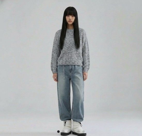 [모다인천]울트라소프트 슈퍼와이드데님_더스티블루10560-155-202-10-293_IC