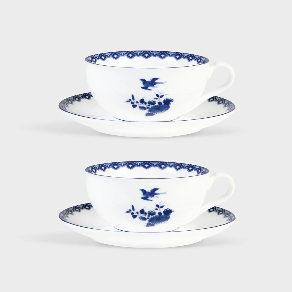 [해외] 앤클레버링 &klevering 델프트웨어 찻잔 받침 2p 세트 라지