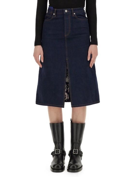 버버리 24SS 버버리 미디 스커트 8080783 A1503 DENIM