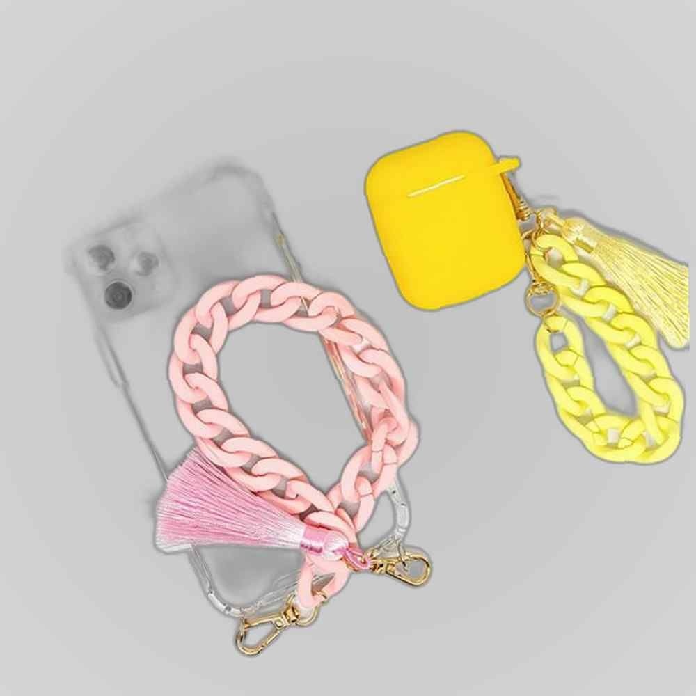 (갤노트)파스텔 테슬 체인 손목스트랩 젤하드 케이스 갤럭시노트20 손목줄케이스 손목스트랩케이스 노트20울트