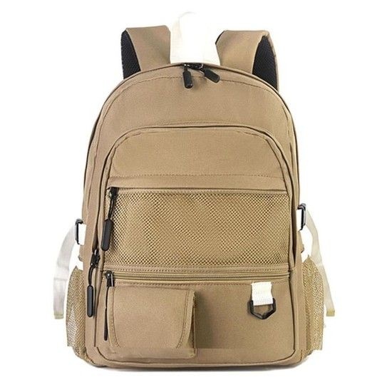 캐주얼 책가러블방 여자 남자 패션 데일리 베이지 백팩
