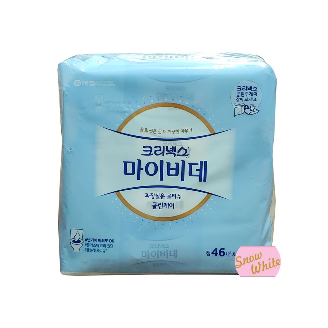 [온누리7%혜택]크리넥스 마이비데 화장실용 물티슈 캡형 46매 4개
