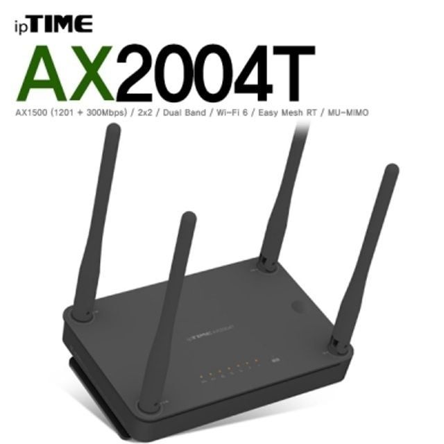 아이피타임(ipTIME) ipTIME(아이피타임) 11ax 유무선 공유기 AX2004T BLACK