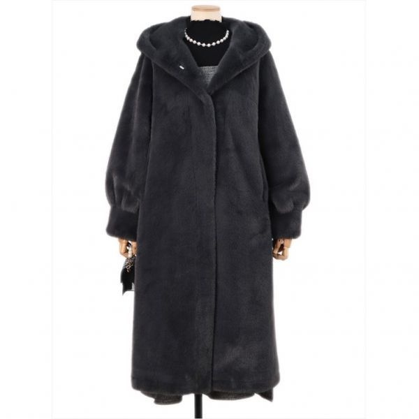정품발송 쉬즈나인 쉬즈넘버나인하프단독위니 밍크퍼 후드 롱코트 372702