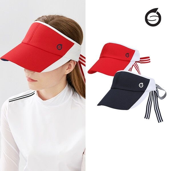 선덜랜드 [선덜랜드] (특가) 배색 리본 골프 썬캡 - 16222CP27