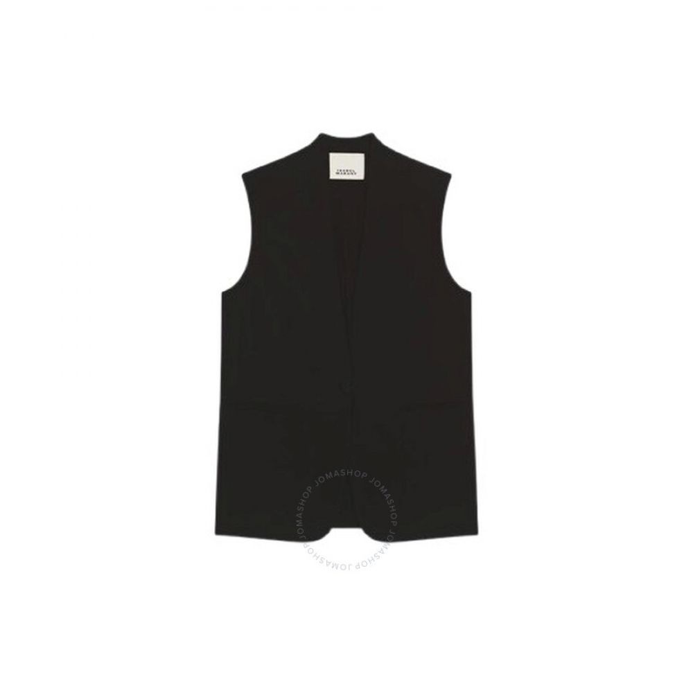 [해외] 이자벨마랑 이자벨 마랑 여성용 블랙 에마라 저지 수트 베스트, 브랜드 사이즈 36 (미국 사이즈 2) 24EGI0022FA-B2F01I-BLACK