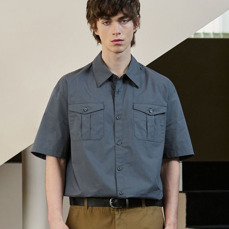 드로우핏 DRW FIT 페이퍼 코튼 알렉스 하프 셔츠 [D.GREY] 2594723 176115