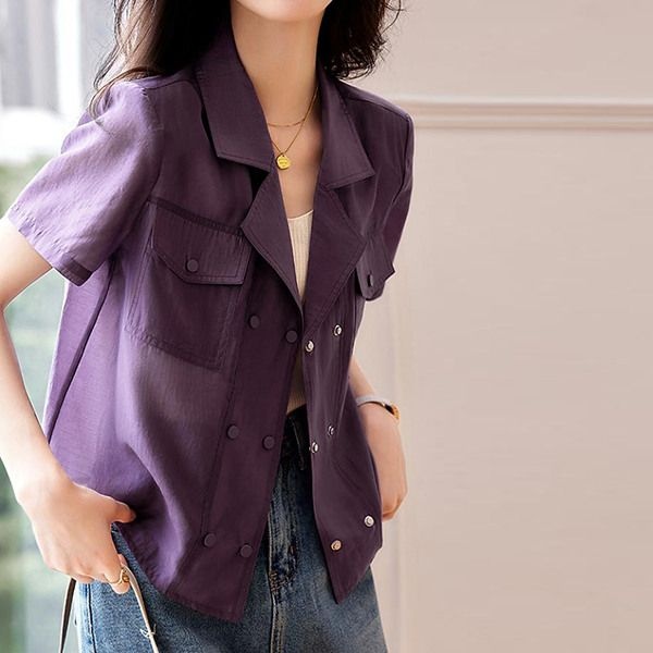 거래처 [패션플러스][어바웃탑]라튼 반팔자켓