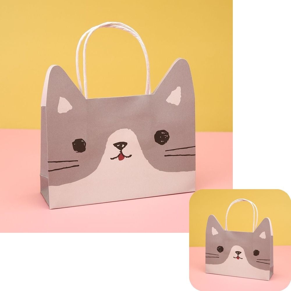 굿테라 단체선물 고양이 어린이집 종이쇼핑백 구디백 캐릭터 유치원 답례품백 귀여운