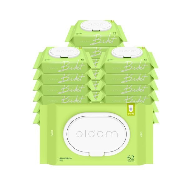 올담 [보리보리]올담 키즈 비데물티슈 캡형 62매 20팩