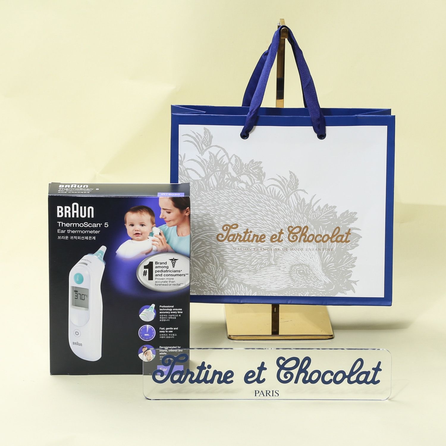 [롯데백화점] 타티네 쇼콜라 브라운귀체온계 써모스캔 IRT6030 (렌즈필터20) (롯데본점 선물포장) LE1220572891