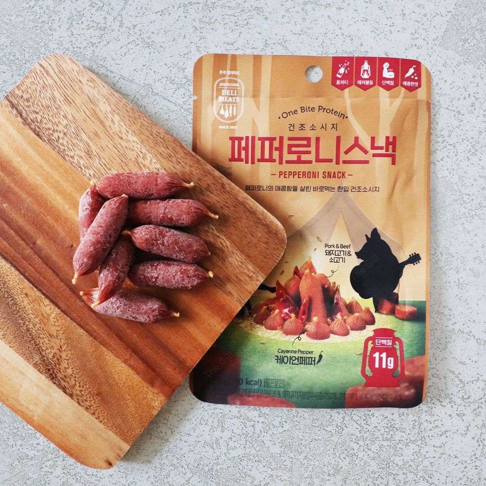 존쿡델리미트 건조소시지 페퍼로니스낵 50g 홈파티 와인 맥주안주 미트스낵