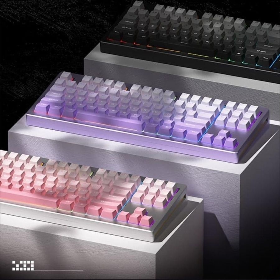 [해외] M3W 키보드 몬스긱 87키 기계식 하스왑 RGB 3채널