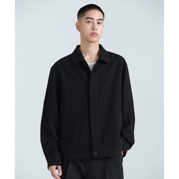 무신사 스탠다드 MUSINSA STANDARD 크링클 미니멀 자켓 재킷 블랙 MMDJJ4Z01-BK 285029
