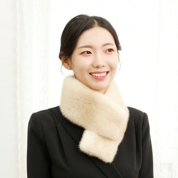 우진모피WJ 코펜하겐퍼 휘메일 팔로미노 밍크머플러 국내생산 본사직영