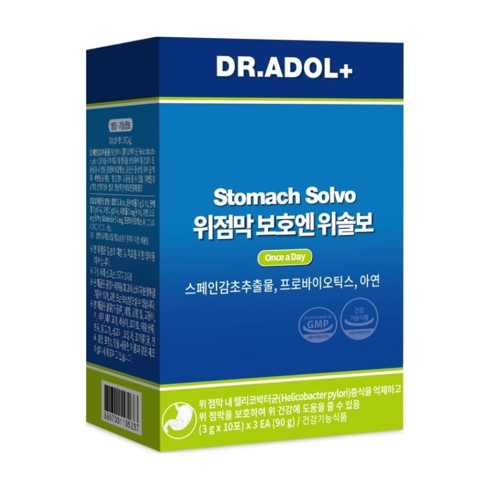 닥터아돌 닥터아돌 위솔보 여성질 헬리코박터균 유산균 유래 위점막보호 위슬보 억제 30포 DJ