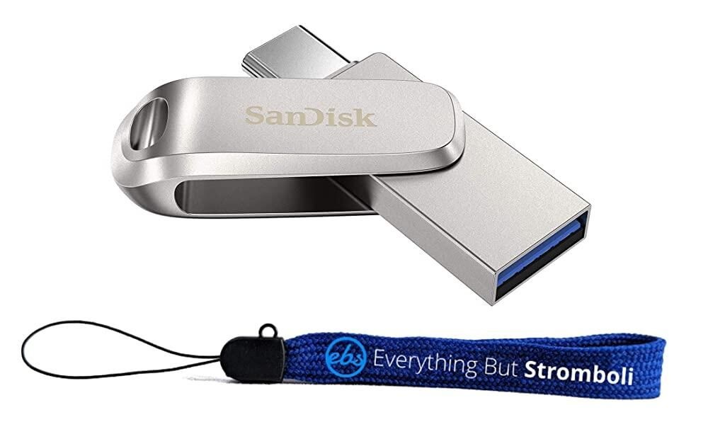 Everything But Stromboli [해외] SanDisk 울트라 듀얼 드라이브 럭스 USB 타입-C 512GB 플래시 드라이브, 스마트폰, 태블릿 및 컴퓨터용 - 고속 USB 3.1 펜