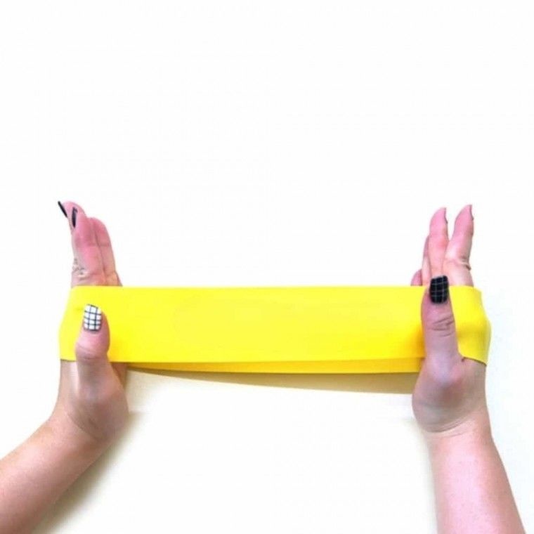 요비월드 협력사 스트레칭 밴드 노랑 0.7mm 팔운동기구 어깨운동밴드 라텍스밴드 홈트운동기구 고무밴드운동 전신튜빙밴드