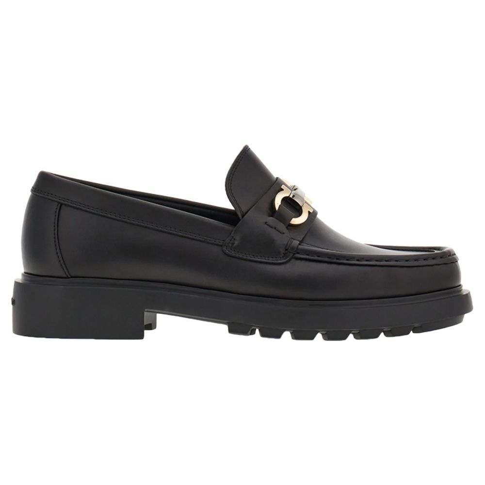 살바토레 페라가모 페라가모 26SS DUGLAS 더블 간치니 로퍼 블랙 0768108