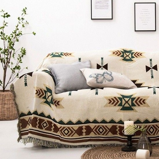 안방용블랭킷 에스닉담요 180x340 북유럽 태슬 가구커버 오리엔탈 입는담요 담요매트