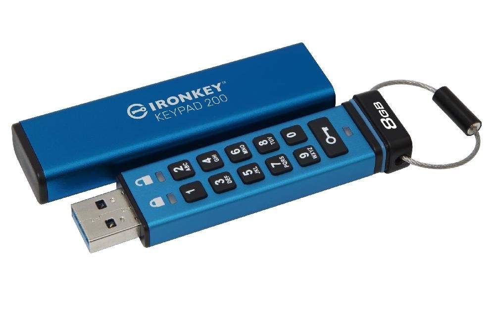 [해외] Kingston Ironkey Keypad 200 플래시 드라이브 USB-C 128GB