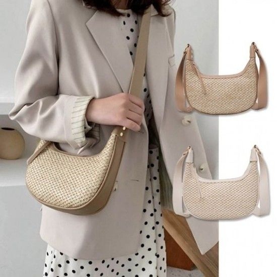 여성 숄더백 크로스 초미니 백목요일 출근룩가방 여자회사원가방 여름가방 라탄백