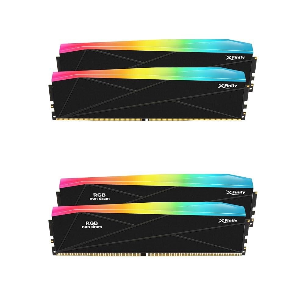 [해외] V-Color DDR5 SCC 2+2 키트 Manta XFinity 48GB(24GBx2) 8000MHz CUDIMM RGB 필러 키트 CL38 1.4V RGB 게이밍 데스크탑 업그레이드 RAM 메