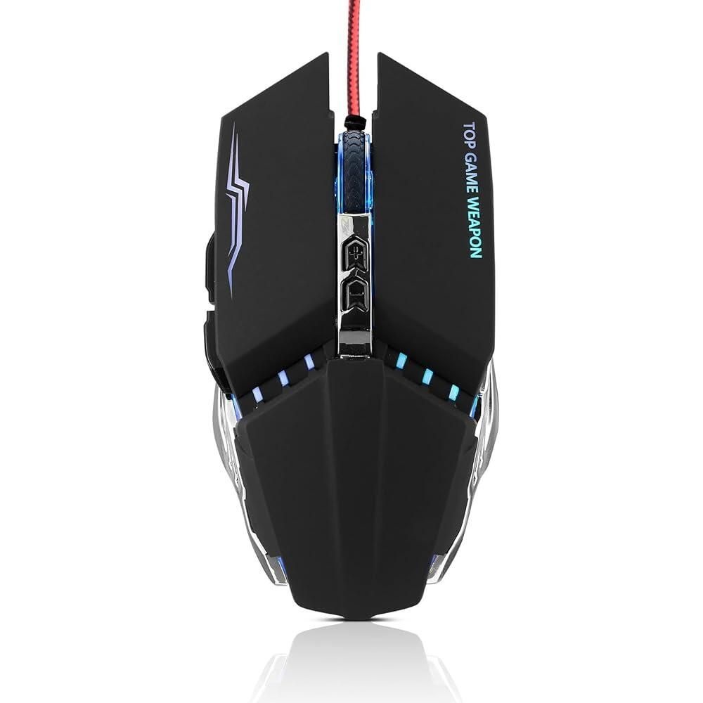 [해외] Guiheng 유선 게이밍 마우스, 노트북/데스크톱용 광학 USB 마우스, 800 ~ 3200 및 RGB 조명, 컴퓨터 윈도우 7/8/10/XP 비스타