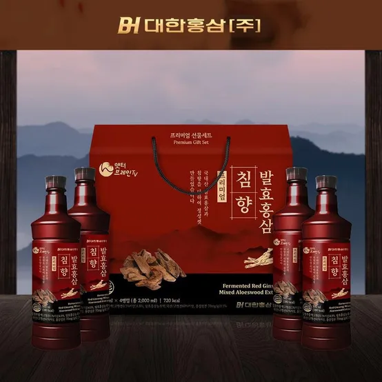 [대한홍삼] 발효홍삼 침향 프리미엄 500ml x 4병세트