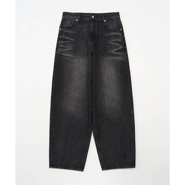 토피청바지 남성 와이드핏 흑청 블랙 데님 팬츠 RB165