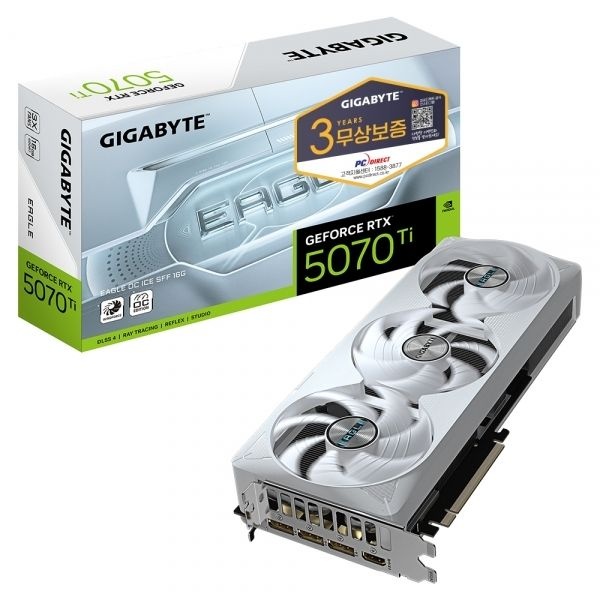GIGABYTE GIGABYTE RTX 5070 Ti EAGLE OC ICE SFF D7 16GB 피씨