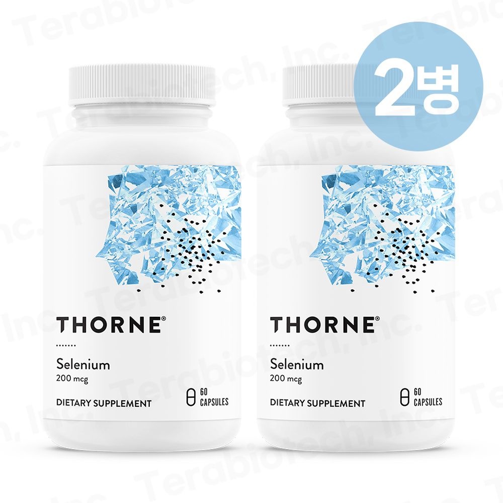 [해외] 쏜리서치 [공식인증점] 쏜리서치 셀레늄 셀레노메티오닌 Selenium Thorne 60캡슐 2병(유통기한 2026.07)