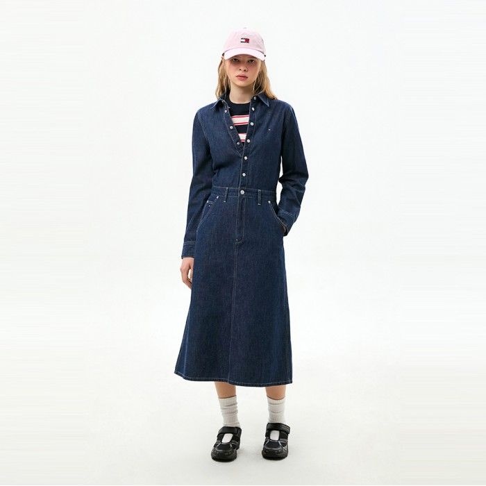 [공식][단독SALE] 데님 롱 슬리브 원피스 T32G0NOP01TWL11AP (정상가:259,000원)