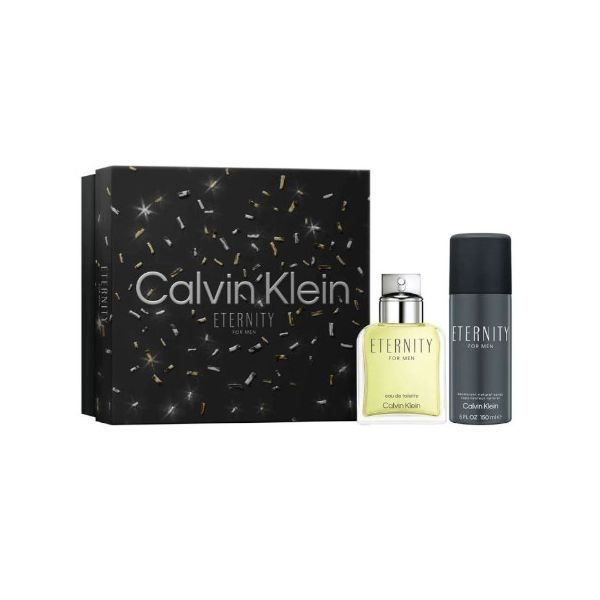 [해외] Eternity 캘빈클라인 CK 2pc 선물 세트 100ml 오드뚜왈렛 + 150ml 데오도란트 스프레이 Men