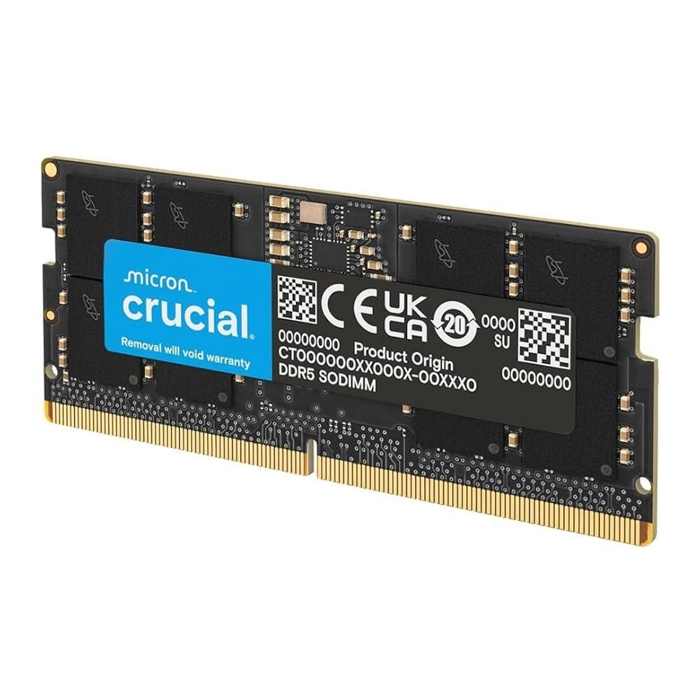 [해외] Crucial 16GB DDR5 RAM 노트북 메모리 키트 (2x8GB), 5600MHz (또는 5200MHz 또는 4800MHz), SODIMM 262핀, 13세대 인텔 코어 및 AMD Ryzen
