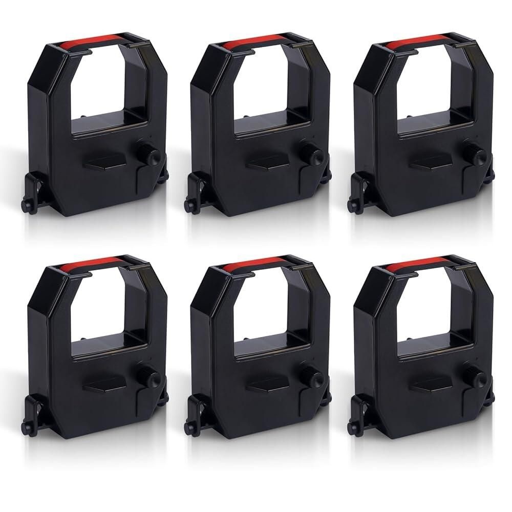 Gosknor [해외] 시간 시계 리본 6개, 타임 클럭 잉크 리본 교체품, 모든 Amano PIX 및 TCX 시리즈 모델 및 Amano BX-6000 EX-9000 EX-9500 CP-3000