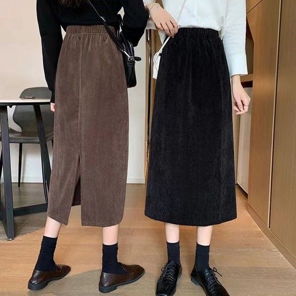 홀리지 홀리지 핵따듯 베리토 따듯한 기모안감 코듀로이 롱스커트1021763