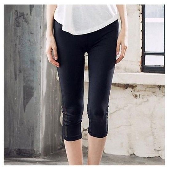 [ME5NO870_61_61]여자 심플 옆라인 운동바지 요가바지 8부