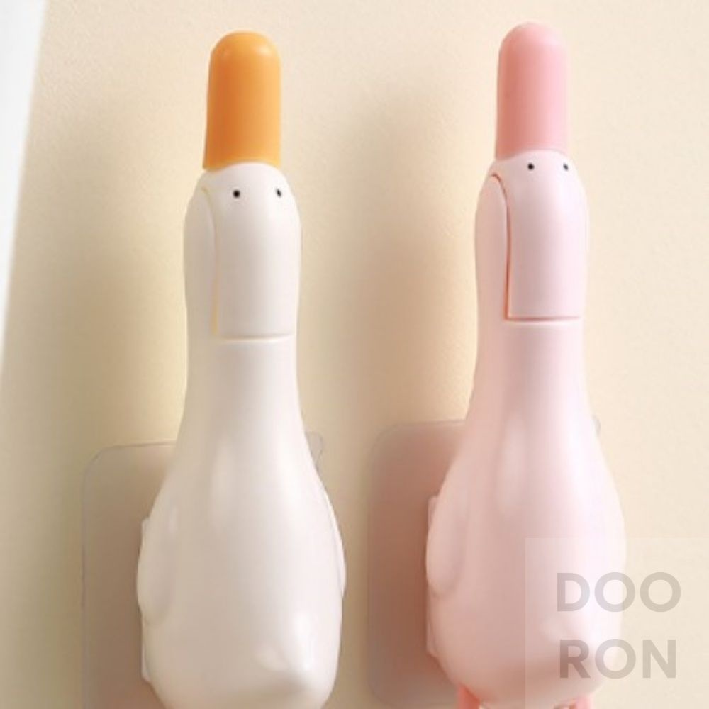 두론샵 화장실 머리카락 집게 오리모양 욕실 귀여운 이물질제거 하수구정리 청소도구