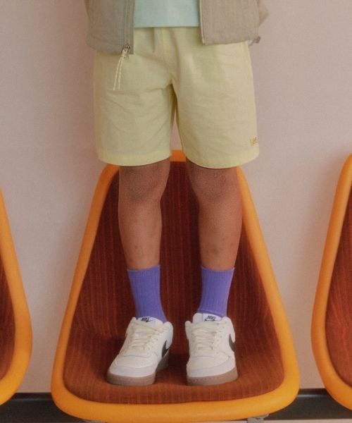 LEE 리키즈 키즈 베이직 트위치 4부 우븐 팬츠 옐로우 LK2502SO01YL